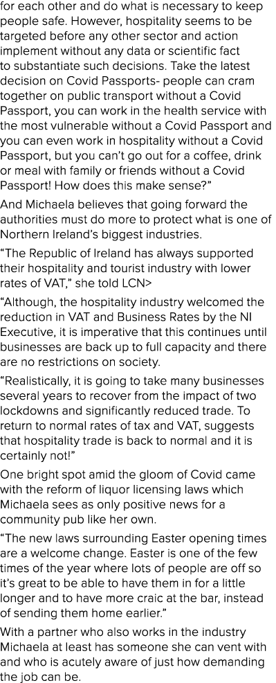 for each other and do what is necessary to keep people safe  However, hospitality seems to be targeted before any oth   
