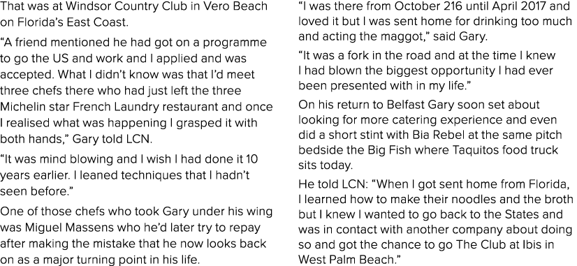 That was at Windsor Country Club in Vero Beach on Florida s East Coast   A friend mentioned he had got on a programme   