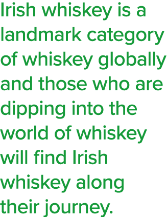 Irish whiskey is a landmark category of whiskey globally and those who are dipping into the world of whiskey will fin   