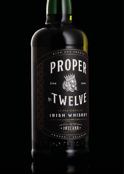Berlin - JAN 15, 2020: Proper No  Twelve  Irish whisky  on store shelf in Berlin  Proper No  Twelve is an Irish whisky brand founded by mixed martial arts champion Conor McGregor