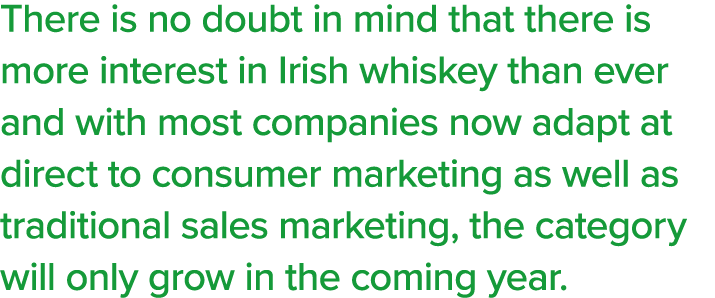 There is no doubt in mind that there is more interest in Irish whiskey than ever and with most companies now adapt at   
