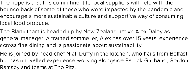 The hope is that this commitment to local suppliers will help with the bounce back of some of those who were impacted   