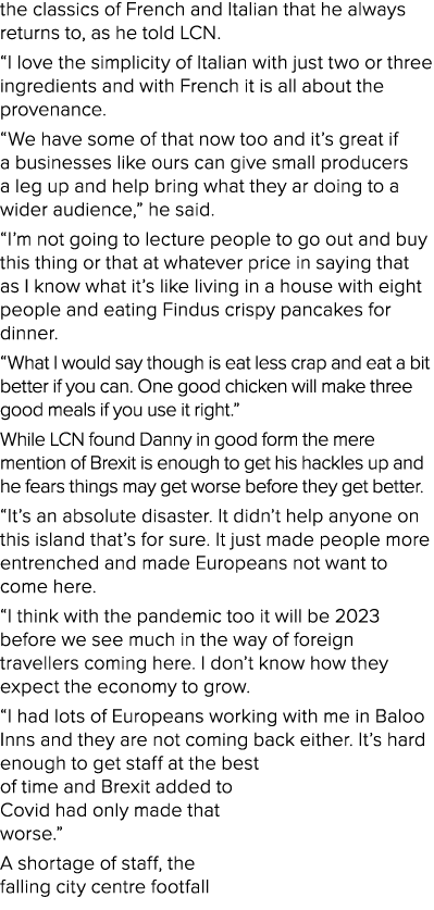 the classics of French and Italian that he always returns to, as he told LCN   I love the simplicity of Italian with    