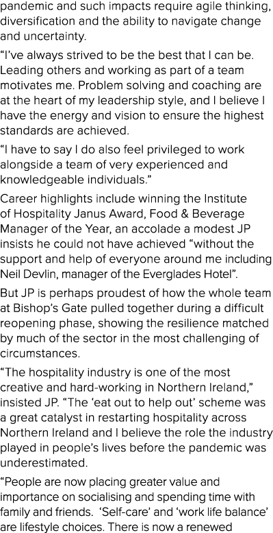 pandemic and such impacts require agile thinking, diversification and the ability to navigate change and uncertainty    