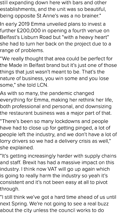 still expanding down here with bars and other establishments, and the unit was so beautiful, being opposite St Anne s   