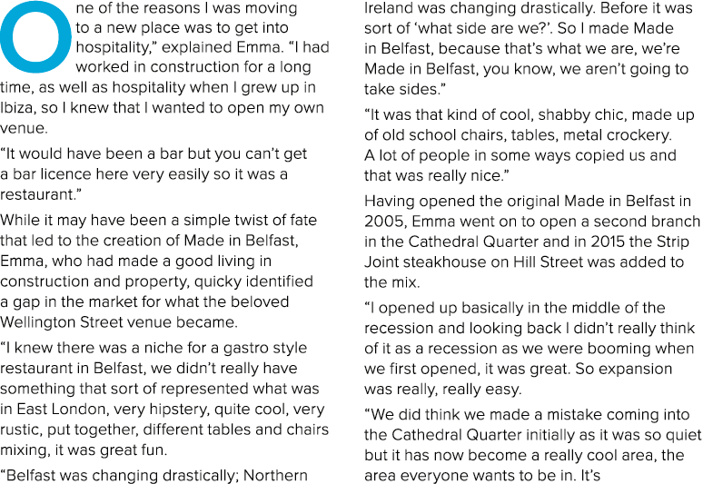 One of the reasons I was moving to a new place was to get into hospitality,  explained Emma   I had worked in constru   