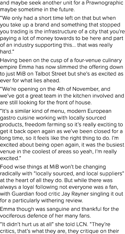 and maybe seek another unit for a Prawnographic maybe sometime in the future   We only had a short time left on that    