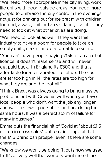  We need more appropriate inner city living, work life units with good outside areas  You need more people to embrace   