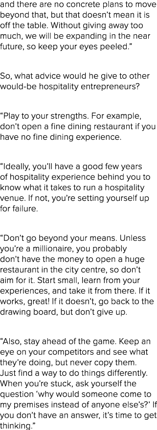 and there are no concrete plans to move beyond that, but that doesn’t mean it is off the table. Without giving away t...