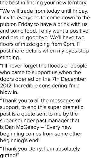 the best in finding your new territory. “We will trade from today until Friday. I invite everyone to come down to the...