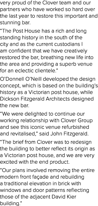 very proud of the Clover team and our partners who have worked so hard over the last year to restore this important a...