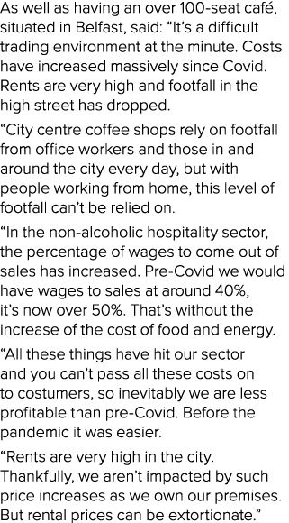 As well as having an over 100 seat caf , situated in Belfast, said: “It’s a difficult trading environment at the minu...