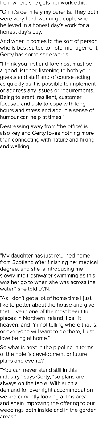 from where she gets her work ethic. “Oh, it’s definitely my parents. They both were very hard working people who beli...