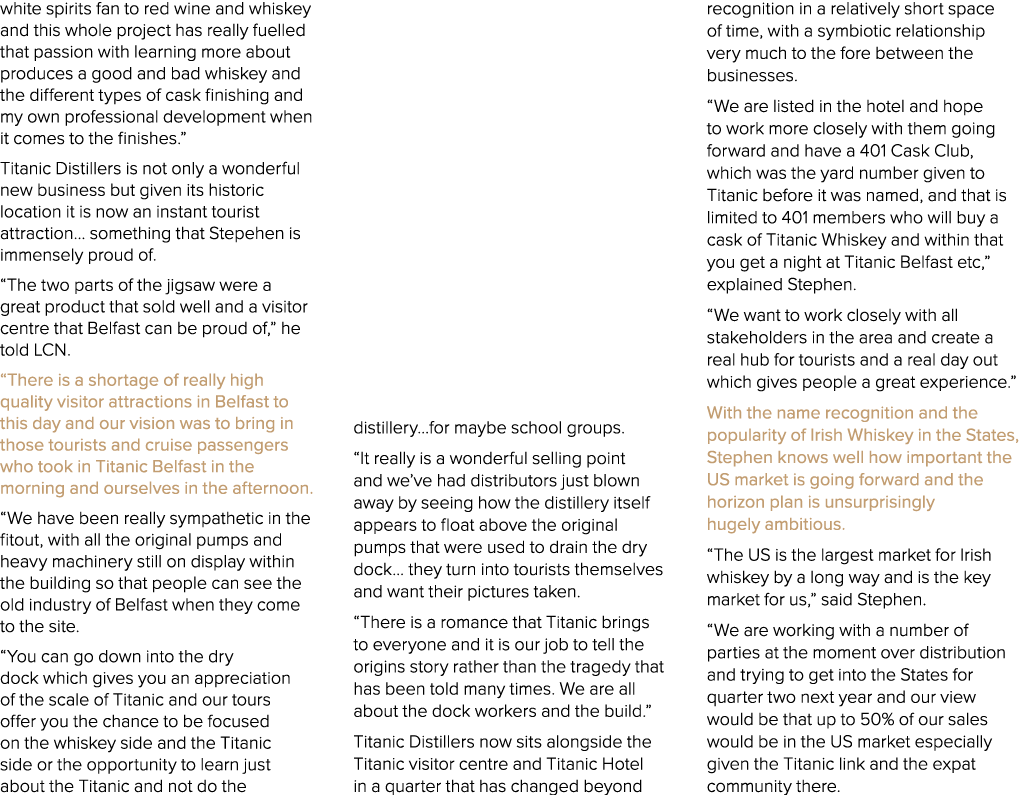 white spirits fan to red wine and whiskey and this whole project has really fuelled that passion with learning more a...