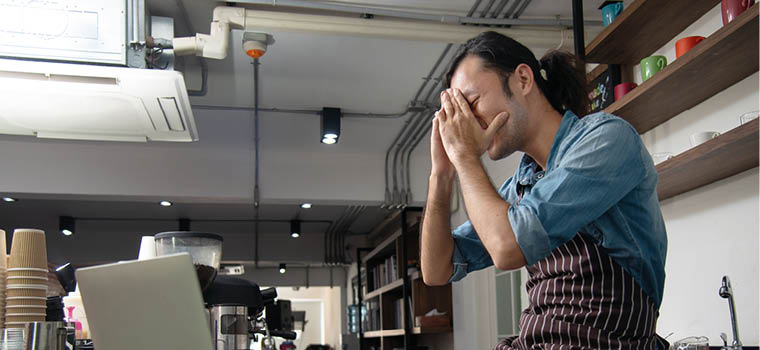 Cafe owner have anxiety with his cafe continuous negative sales