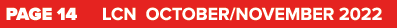 PAGE 14 LCN OCTOBER/NOVEMBER 2022