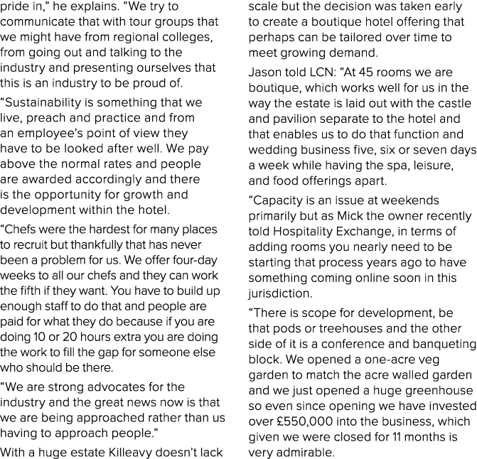 pride in,” he explains. “We try to communicate that with tour groups that we might have from regional colleges, from ...