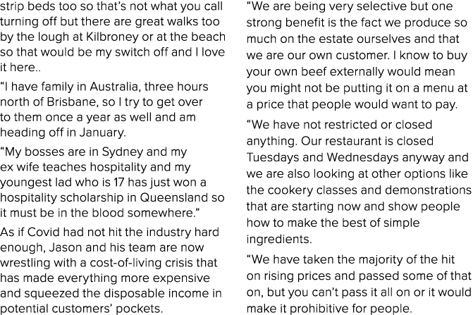 strip beds too so that’s not what you call turning off but there are great walks too by the lough at Kilbroney or at ...