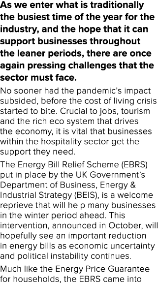 As we enter what is traditionally the busiest time of the year for the industry, and the hope that it can support bus...