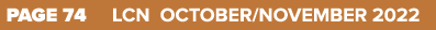PAGE 74 LCN OCTOBER/NOVEMBER 2022