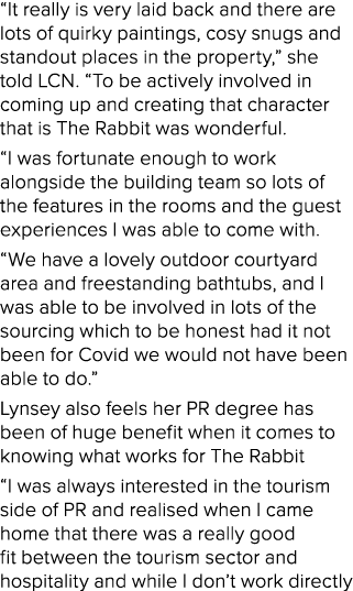 “It really is very laid back and there are lots of quirky paintings, cosy snugs and standout places in the property,”...