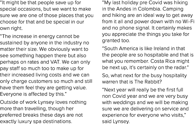 “It might be that people save up for special occasions, but we want to make sure we are one of those places that you ...