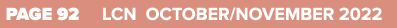PAGE 92 LCN OCTOBER/NOVEMBER 2022
