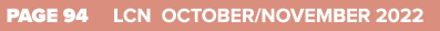 PAGE 94 LCN OCTOBER/NOVEMBER 2022
