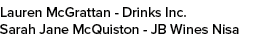 Lauren McGrattan Drinks Inc. Sarah Jane McQuiston JB Wines Nisa 