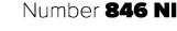 Number 846 NI