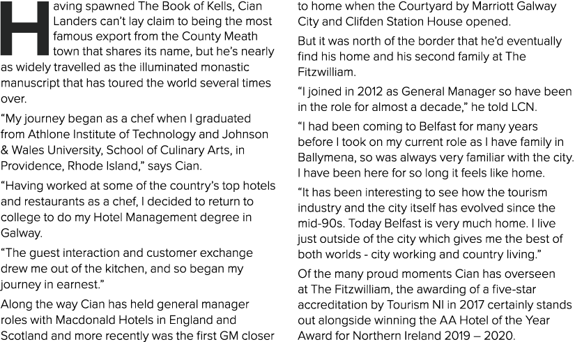 Having spawned The Book of Kells, Cian Landers can t lay claim to being the most famous export from the County Meath    