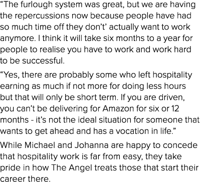  The furlough system was great, but we are having the repercussions now because people have had so much time off they   