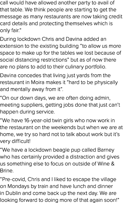 call would have allowed another party to avail of that table  We think people are starting to get the message as many   