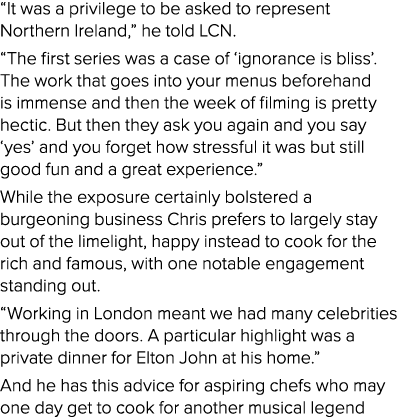  It was a privilege to be asked to represent Northern Ireland,  he told LCN   The first series was a case of  ignoran   