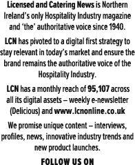 Licensed and Catering News is Northern Ireland s only Hospitality Industry magazine and  the  authoritative voice sin   