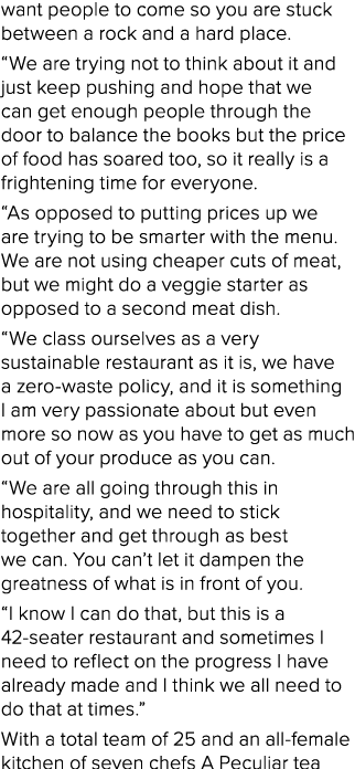 want people to come so you are stuck between a rock and a hard place   We are trying not to think about it and just k   
