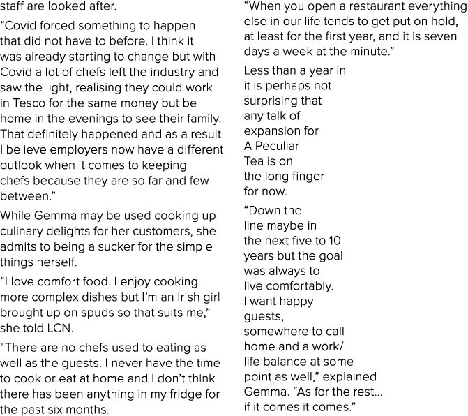 staff are looked after   Covid forced something to happen that did not have to before  I think it was already startin   