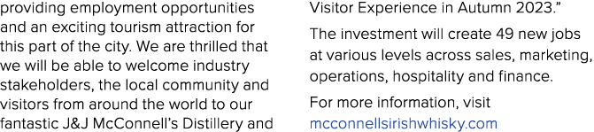 providing employment opportunities and an exciting tourism attraction for this part of the city  We are thrilled that   