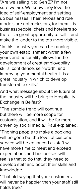  Are we selling it to Gen Z  I m not sure we are  We know they love the idea of self-employment and setting up busine   