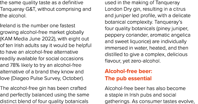 the same quality taste as a definitive Tanqueray G&T, without comprising and the alcohol. Ireland is the number one f...