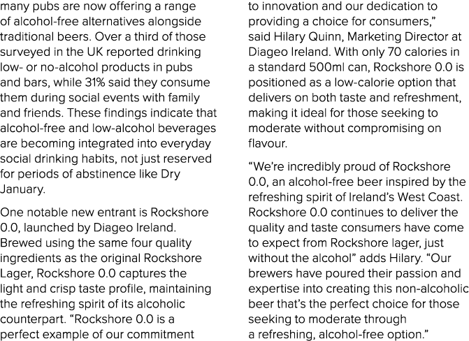 many pubs are now offering a range of alcohol free alternatives alongside traditional beers. Over a third of those su...