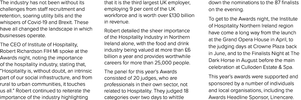 The industry has not been without its challenges from staff recruitment and retention, soaring utility bills and the ...