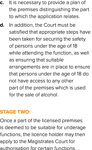 c. It is necessary to provide a plan of the premises distinguishing the part to which the application relates. d. In ...