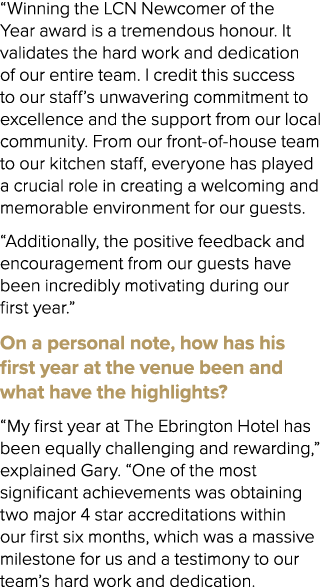 “Winning the LCN Newcomer of the Year award is a tremendous honour. It validates the hard work and dedication of our ...