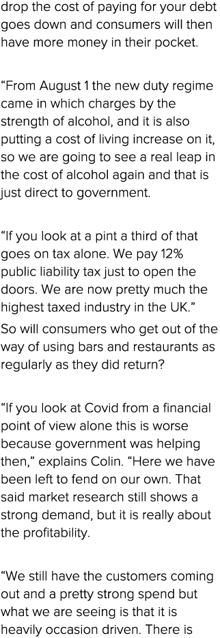 drop the cost of paying for your debt goes down and consumers will then have more money in their pocket. “From August...