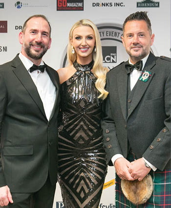 Bruno Danieli, former Miss NI Meagan Green, James Keenan