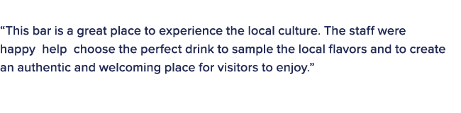 The judges in this category commented on the winner: “This bar is a great place to experience the local culture. The ...