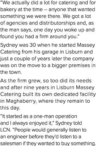  We actually did a lot for catering and for bakery at the time   anyone that wanted something we were there  We got a   