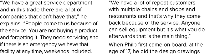  We have a great service department and in this trade there are a lot of companies that don t have that,  he explains   