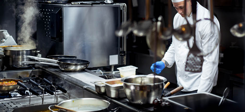 Chef working on the kitchen
